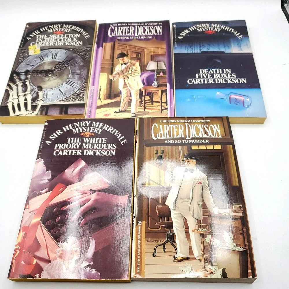 Lot of 5 Sir Henry Merrivale Mysteries Carter Dickson And So to Murder Cozy PBs